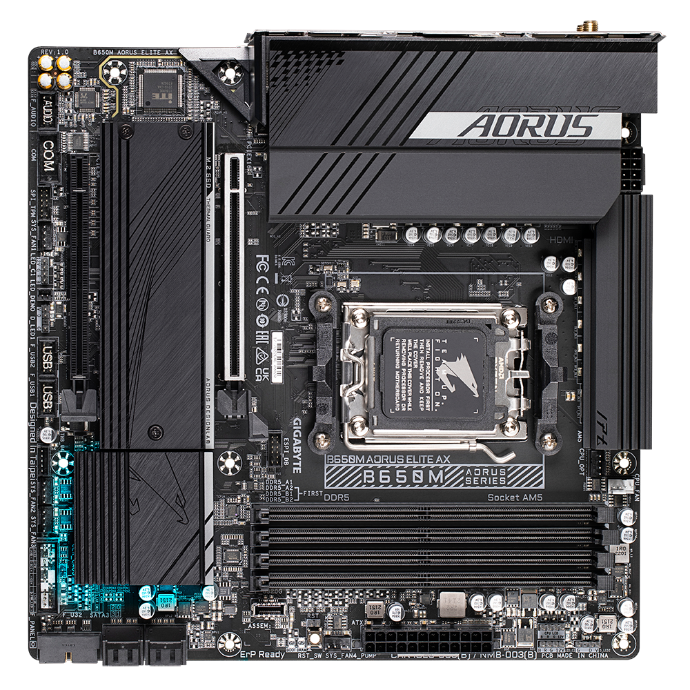 Placa de baza Gigabyte B650M AORUS ELITE AX, Socket AM5, - imagine 4