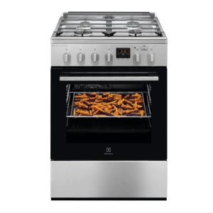 60x60 cm; Mixt; 4 arzatoare gaz; Gratare fonta; Cuptor electric