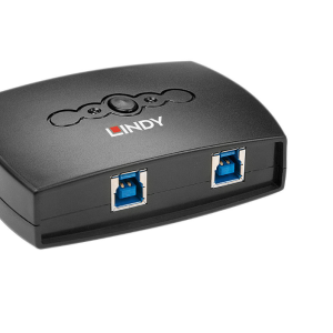 Hub USB LINDY 2 Port USB 3.0 Switch, USB-A, 3