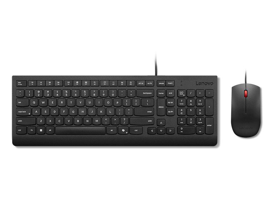 Mouse LENOVO Essential Wired Combo, 1600 dpi, Negru - imagine 5