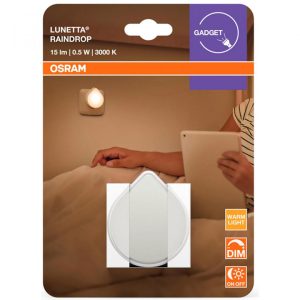 Lampa de veghe OSRAM LUNETTA Raindrop cu senzor de lumina,