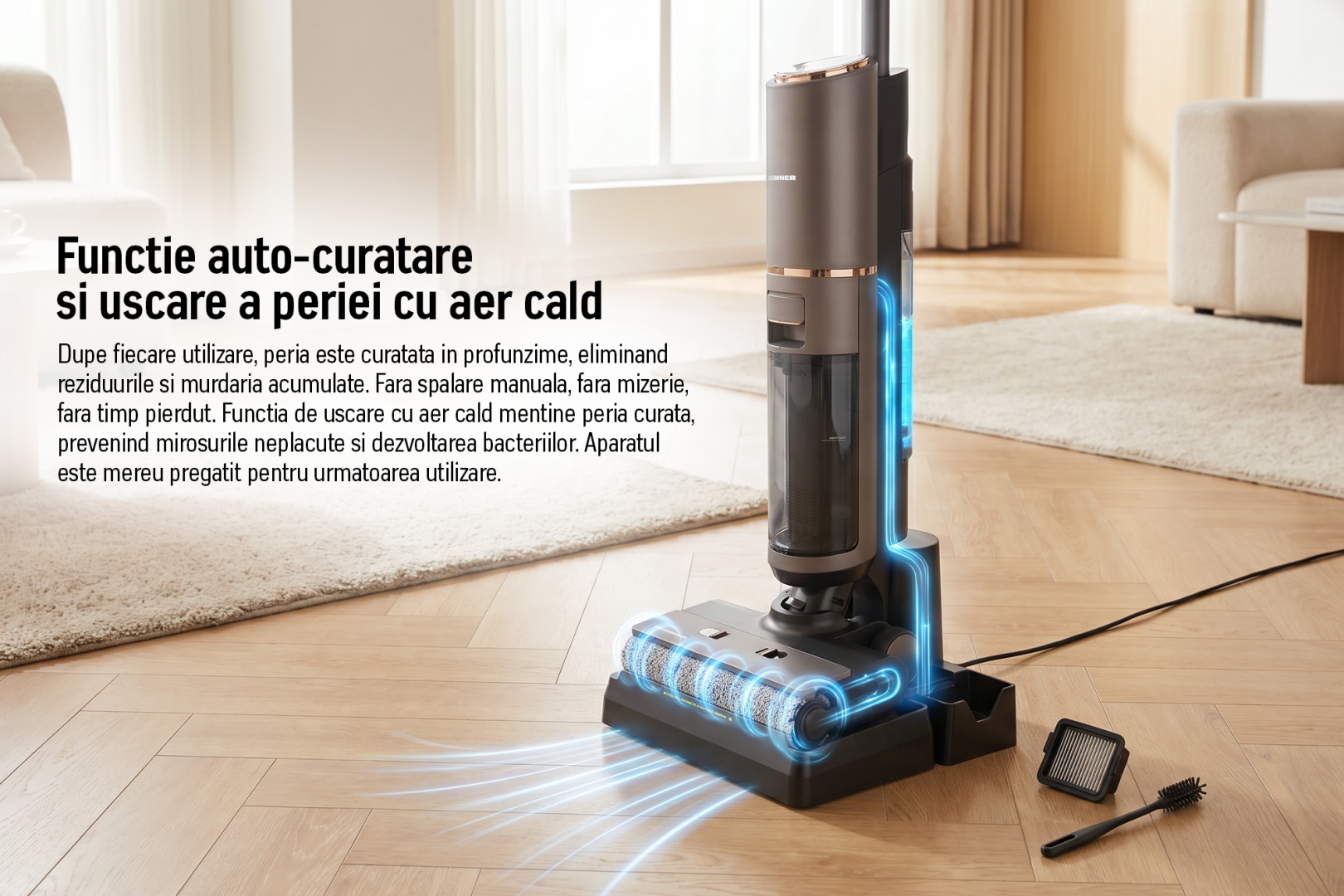 Aspirator vertical cu funcție spălare HEINNER AquaFusionPro HSFW- PB160DRYBK - imagine 11