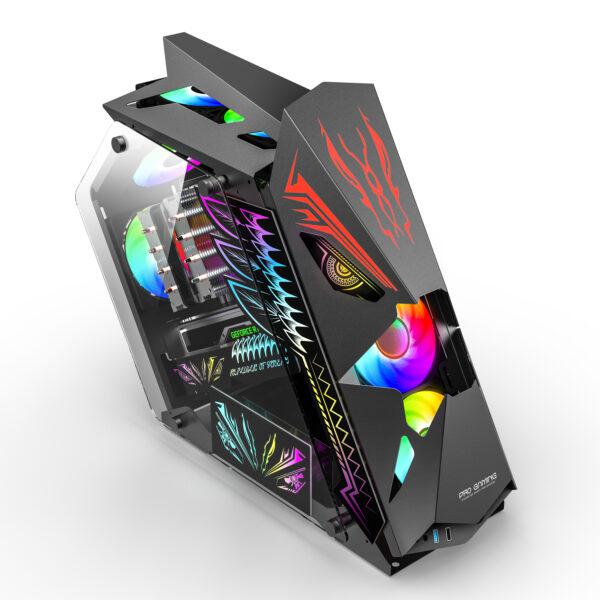 Carcasa PRO GAMING HERCULE BLACK, RGB, Mid Tower, Black