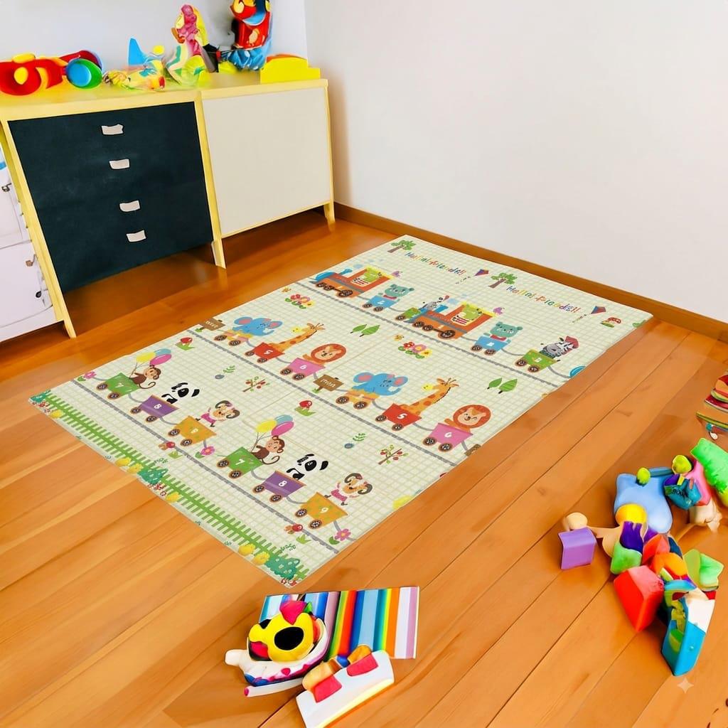 Covor de joaca pentru copii U-Grow, din spuma, pliabil, 2 - imagine 4