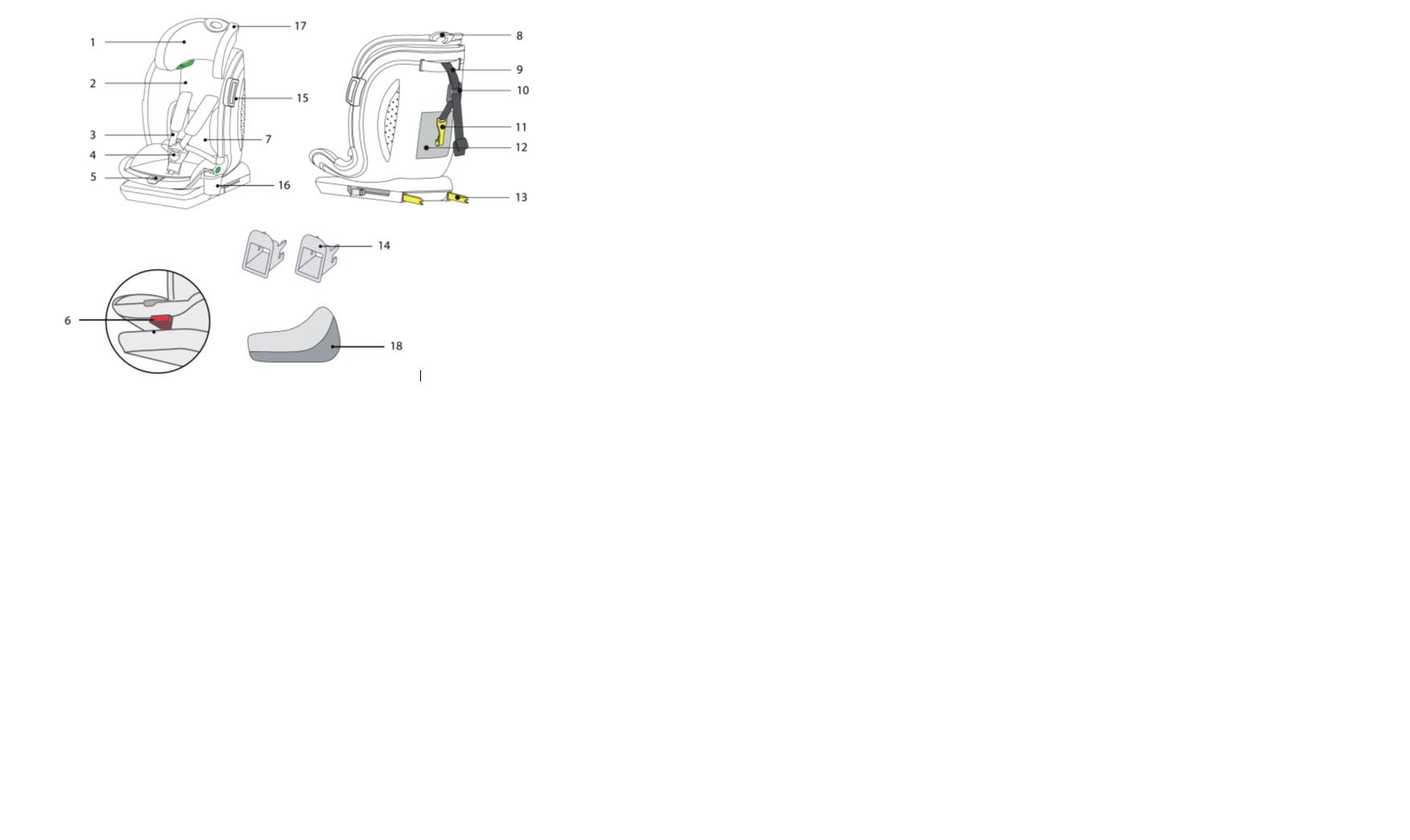 Scaun auto I-size U-Grow Goldfix Plus, isofix, 76-150 cm (9-36 - imagine 15