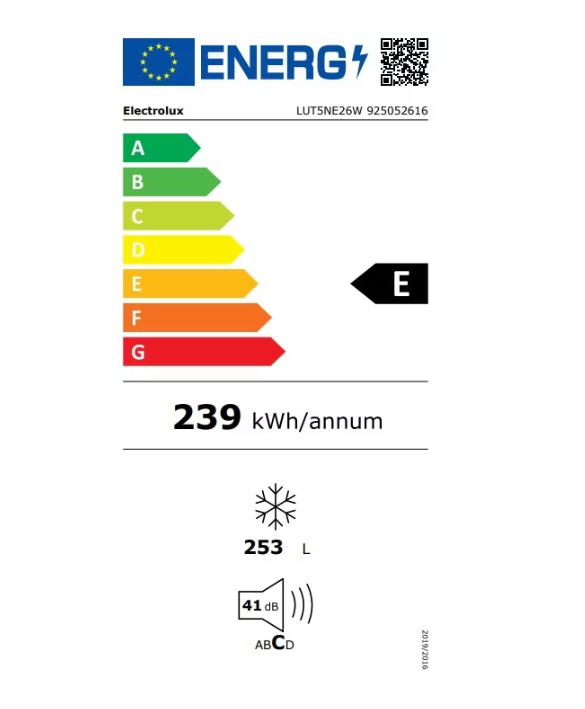 CONGELATOR ELECTROLUX LUT5NE26W, Capacitate totala 276 litri; Dimensiuni HxLxA : - imagine 4