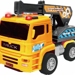 VEHICULE CU LUMINI, SUNETE SI FRICTIUNE, SCARA 1/24, 14CM, MACARA
