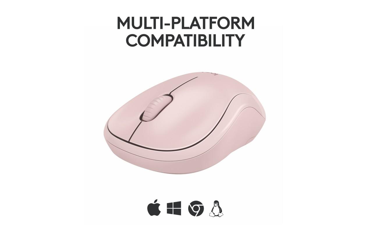 Mouse Wireless Logitech MK240 Silent Wireless, 1000 dpi, Roz - imagine 4
