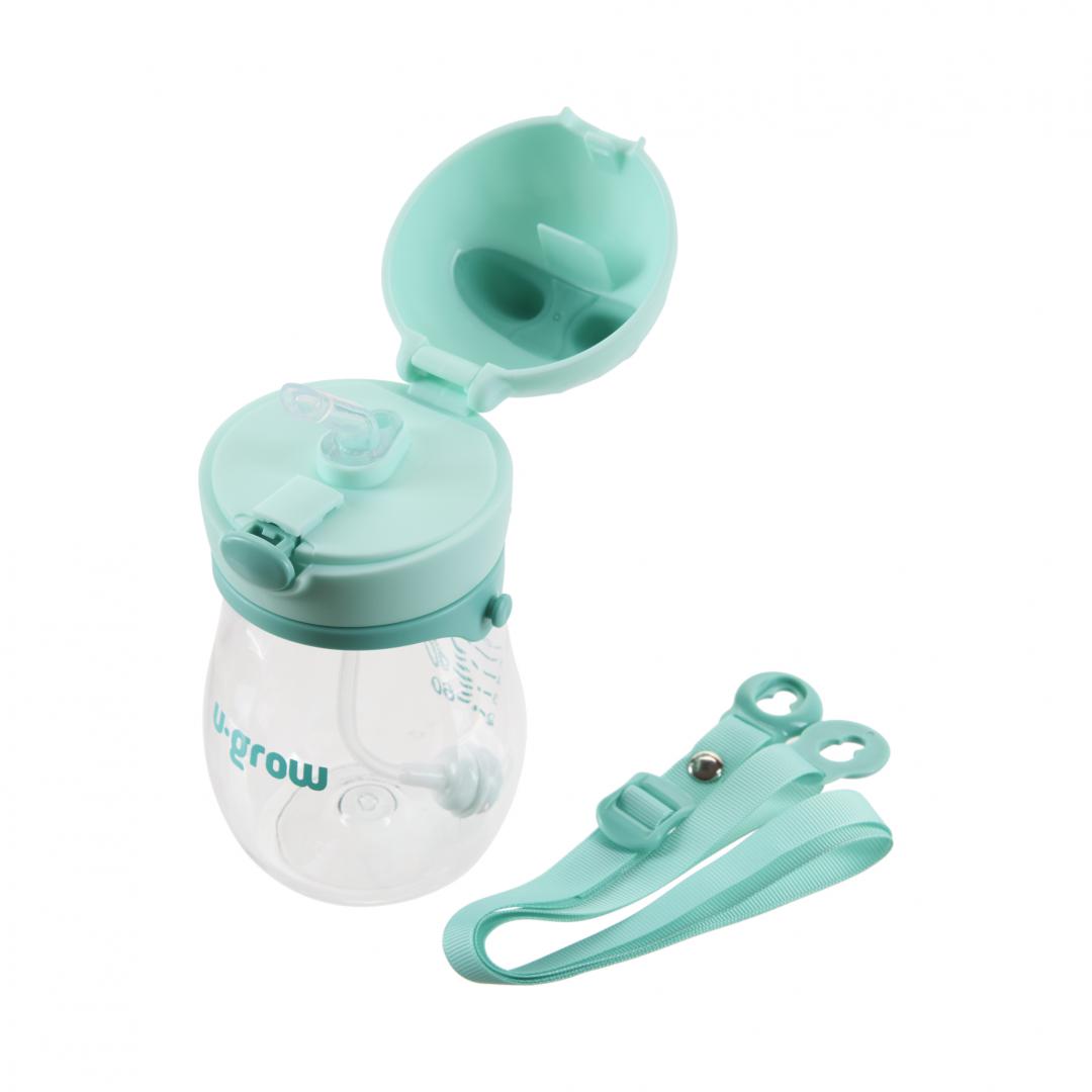 Cana cu pai si curea, tritan 330 ml, U-Grow - imagine 3