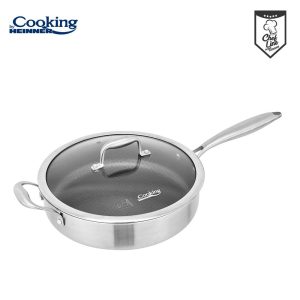 TIGAIE ADANCA INOX +CAPAC STICLA IN 3 STRATURI  28*7.5CM,