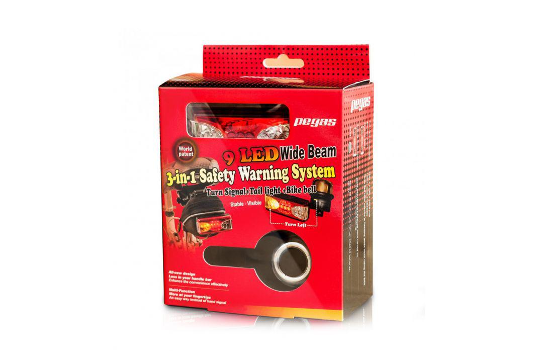 Semnalizator cu sonerie Pegas F21-BCS-B, semnalizator 73x21x32mm, 9 led, baterii