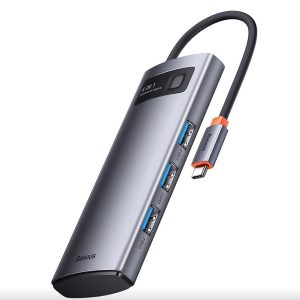 Docking station Baseus Metal Gleam, USB Type-C, Gri, 2 ani