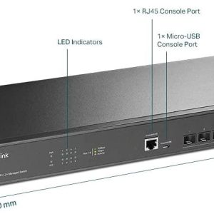 "JetStream™ 8-Port 10GE SFP+ L2+ Managed Switch PORT: 8× 10G