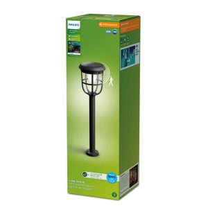 Stalp LED solar pentru exterior cu senzor de miscare Philips