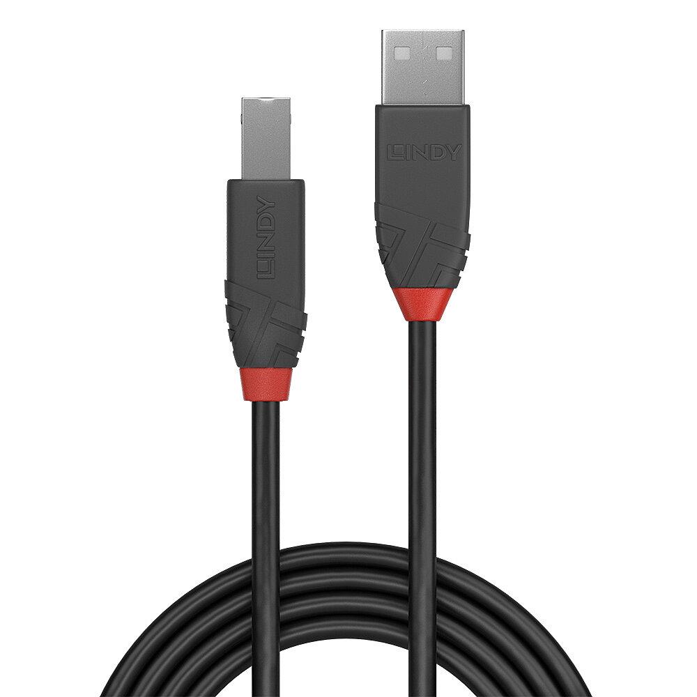 Cablu Lindy USB A la USB B Anthra Line, lungime - imagine 3