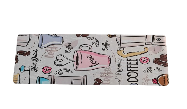 Covoras printat 40x120 Coffee, cauciuc antialunecare