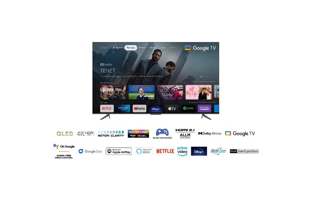 Televizor TCL QLED 75C645, 189 cm (75"), Smart Google TV, - imagine 3