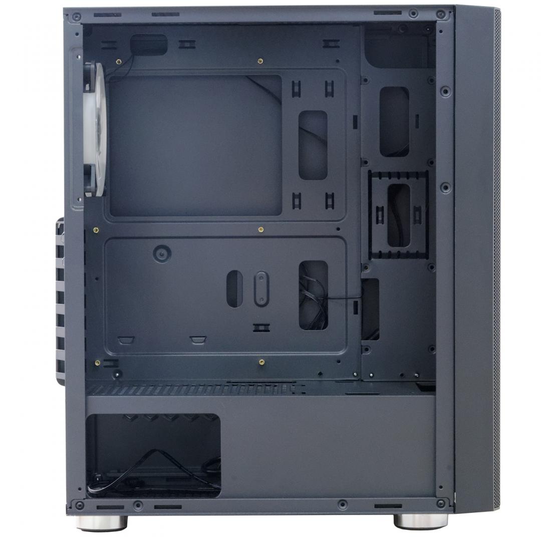 Carcasa SPACER SPCS-GC-RAINBOW, RGB, Mid Tower, Black - imagine 8