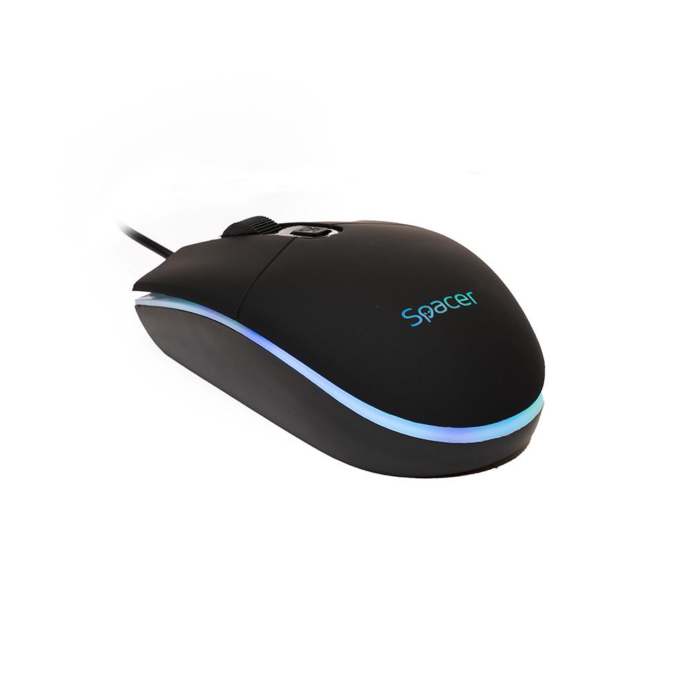 Kit Wired tastatura si mouse SPACER SPGK-INVICTUS, taste numerice, Negru - imagine 5