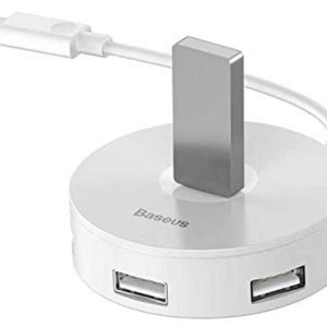 Hub USB Baseus Airjoy USB-C, 4 porturi, Alb