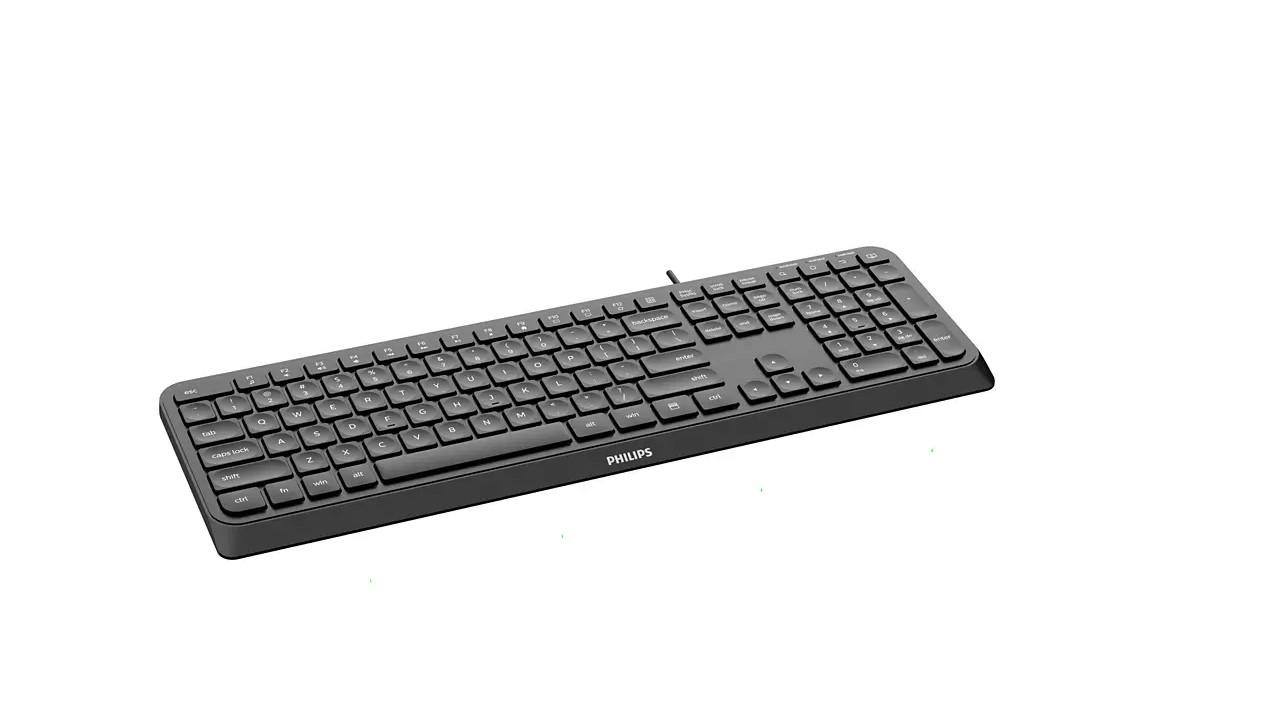 Tastatura Mecanica Philips 2000 series SPK6207B/00, USB, Negru - imagine 3