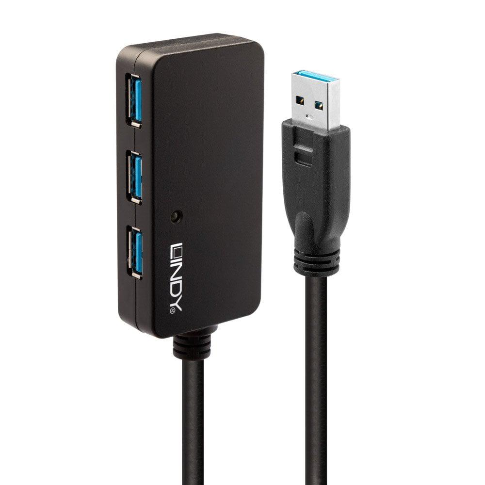 Hub USB LINDY 10m USB 3.0 Active Extension Pro Hub, - imagine 3