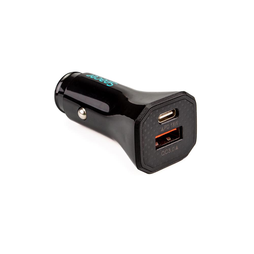 Incarcator Auto Spacer SPCC-DUO-03, 12W, 2 porturi, Negru - imagine 4
