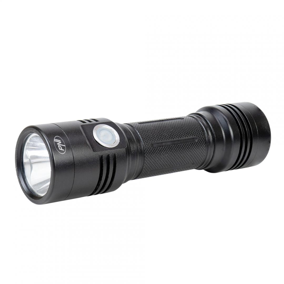 Lanterna dubla PNI Adventure F200 din aluminiu cu LED, acumulator - imagine 10