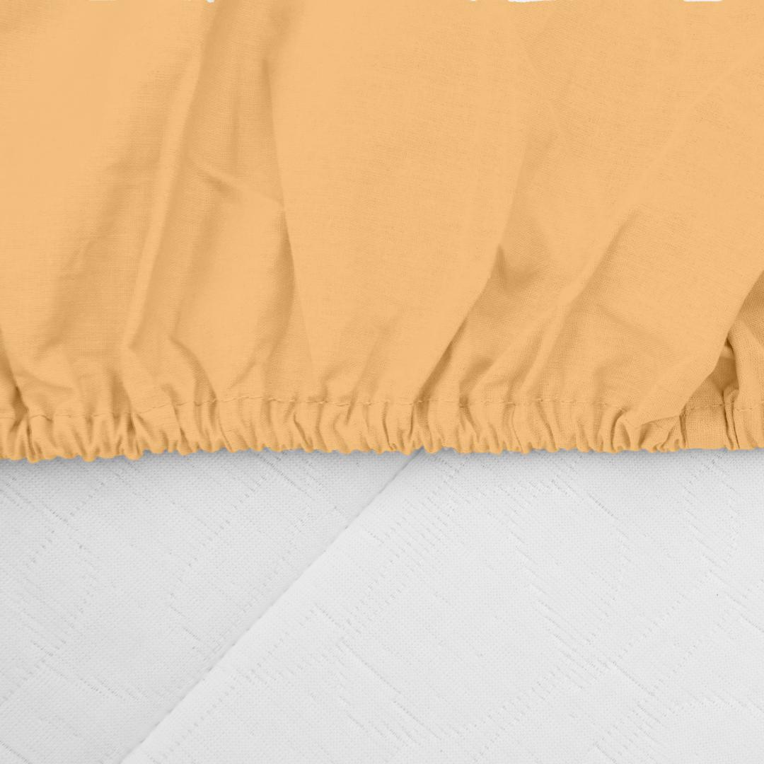 CEARCEAF PAT CU ELASTIC 140X200 CM GALBEN PAL - imagine 3