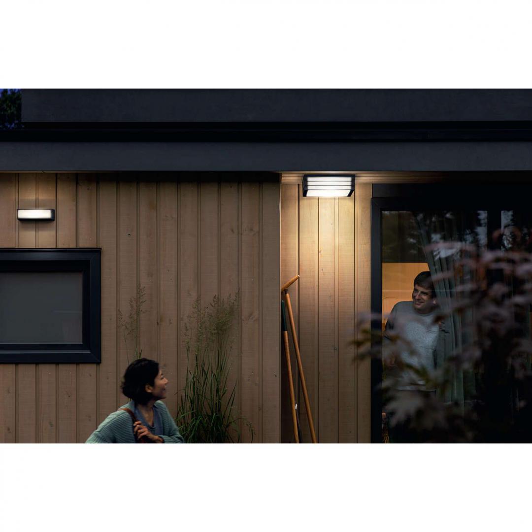 Plafoniera pentru exterior Philips Moonshine, 2xE27, max 2x14W, IP44 ,260x260x81mm, - imagine 4