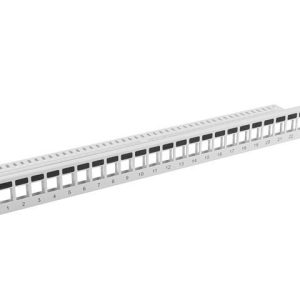 Patch panel gol 24 porturi 1U pentru module Keystone, gri