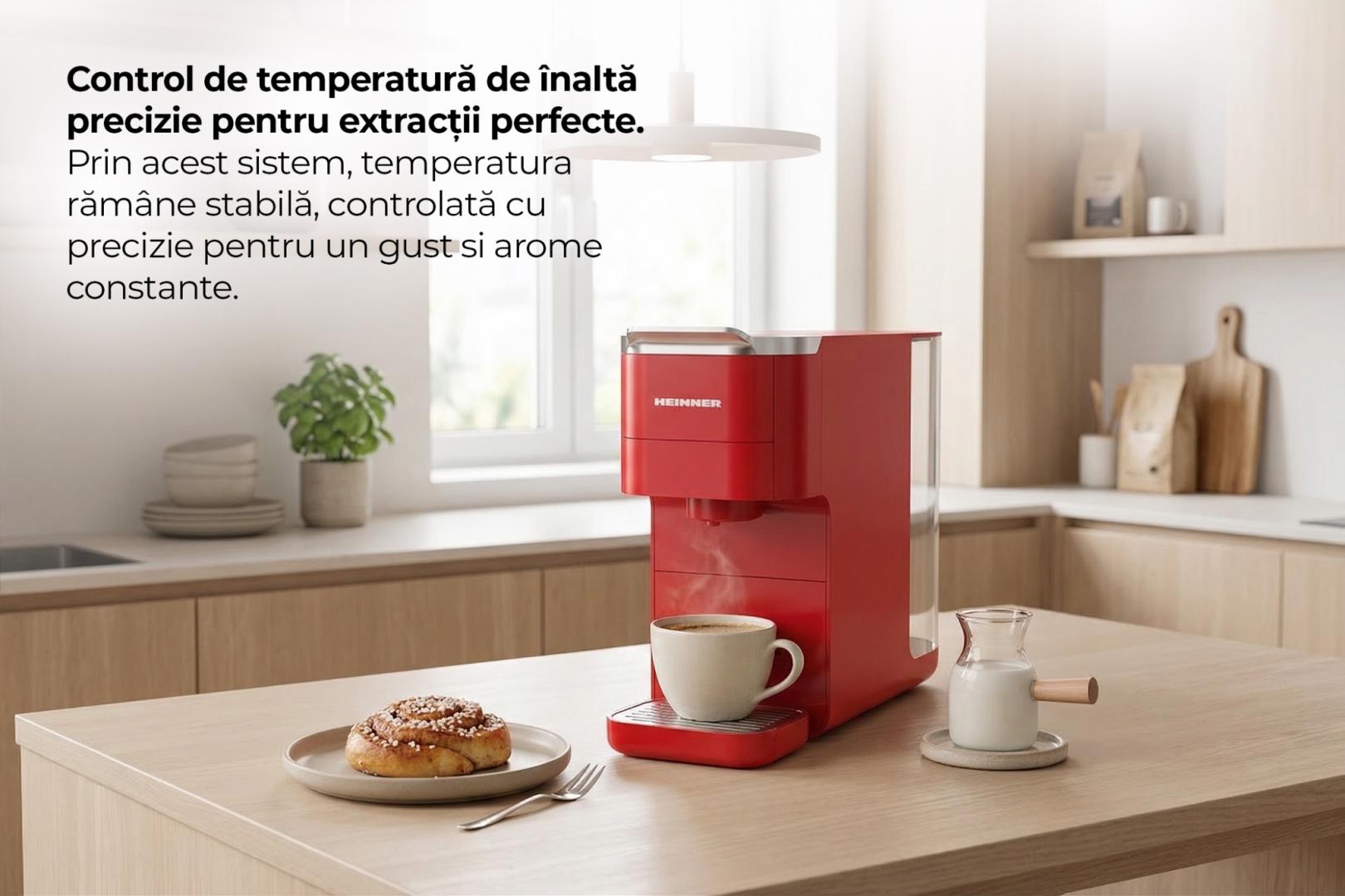 ESPRESSOR CU CAPSULE HEINNER CAFE SUPREME HEMC-DD15RED - imagine 7