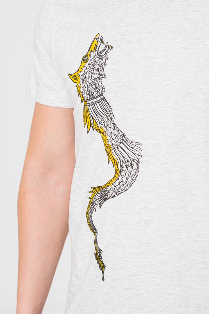 TRICOU CASUAL DRACON BARBATI LIGHT GRAY-XXL - imagine 7