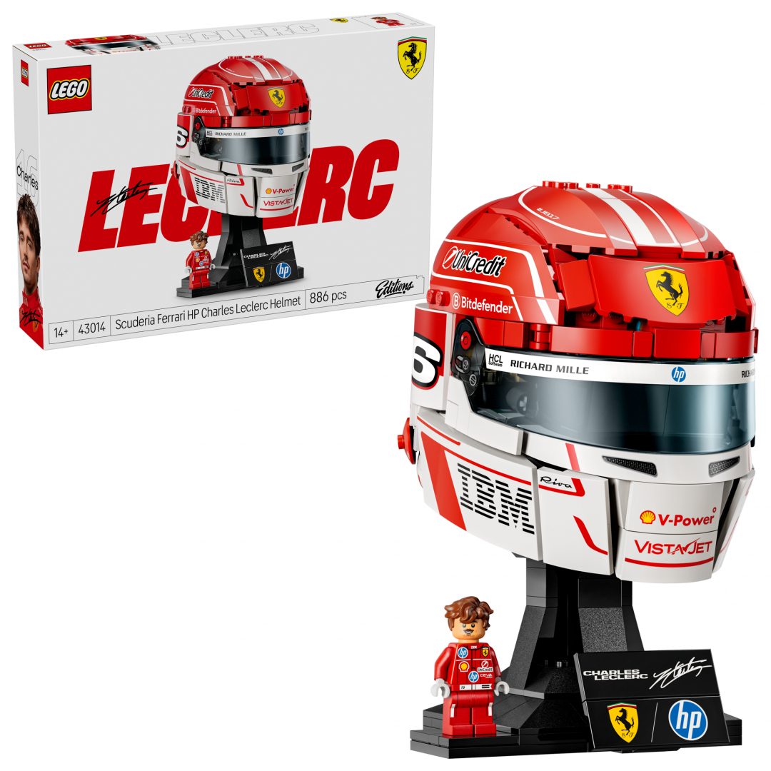 CASCA LUI CHARLES LECLERC SCUDERIA FERRARI HP LEGO43014 - imagine 3