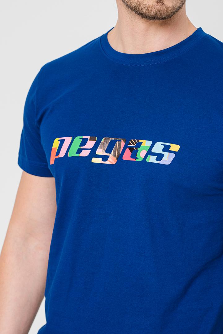 TRICOU LOGO MULTICOLOR BARBATI ROYAL BLUE-M - imagine 7