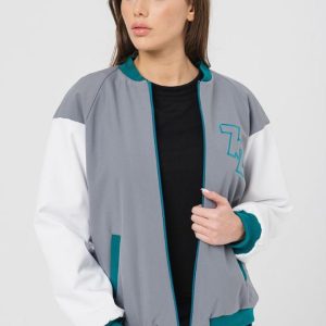 W JACHETA BOMBER GRI PETROL S