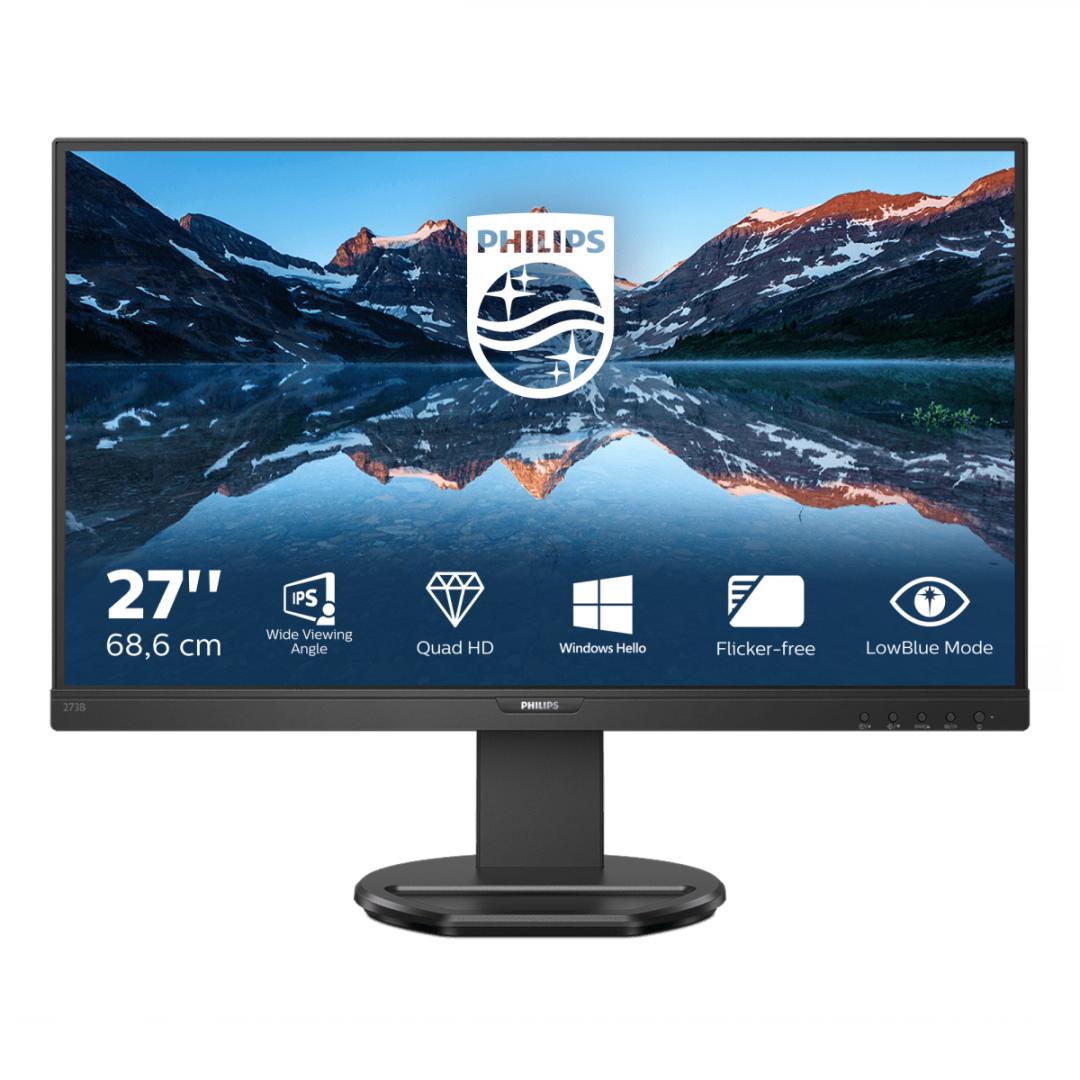 Monitor Consumer Philips 276B9, 27", 2560 x 1440 pixeli, Black,