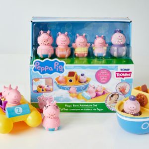JUCARIE DE BAIE, BARCA SI FAMILIA PEPPEI PIG, TOMY
