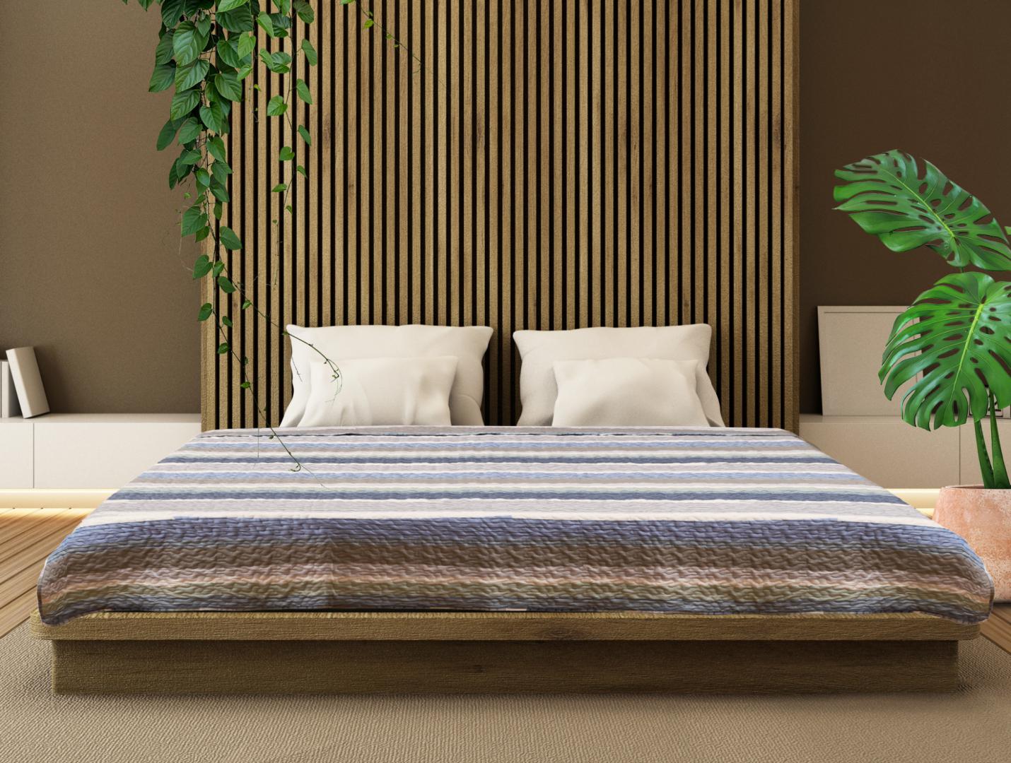 CUVERTURA MATLASATA 200X220 CM STRIPES - imagine 3