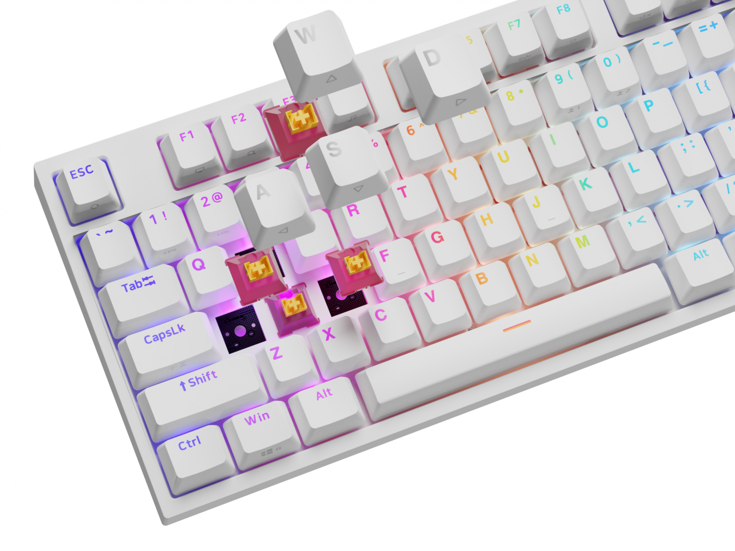 Tastatura Mecanica Gaming Genesis Thor 404, RGB, USB, Alb - imagine 9