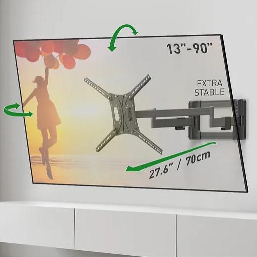 Suport TV de perete, Barkan BM464L, Full Motion cu 2