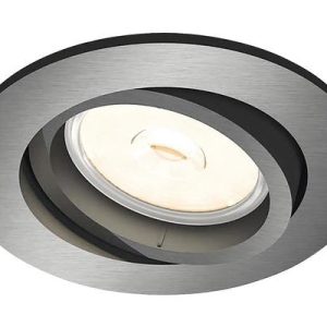 Spot incastrat Philips Donegal, GU10, 5.5W, IP20, 9cm, Gri