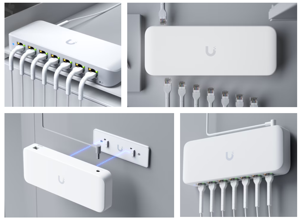 UBIQUITI 8 PORT GBE SWITC USW-ULTRA-60W, dimensiuni: 203 x 76