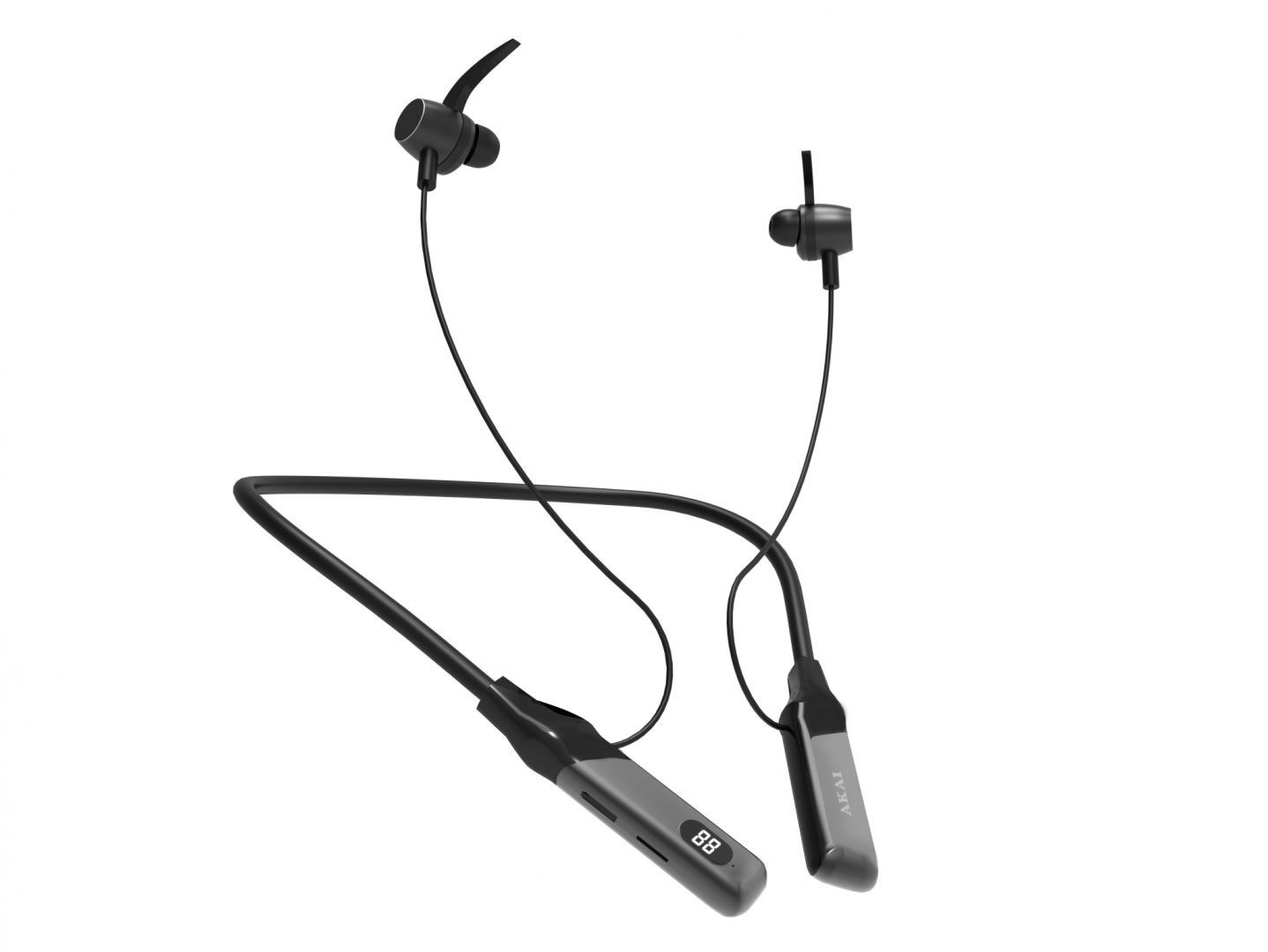 Casti Head-band AKAI BTN-B100, Wireless, Negru - imagine 10
