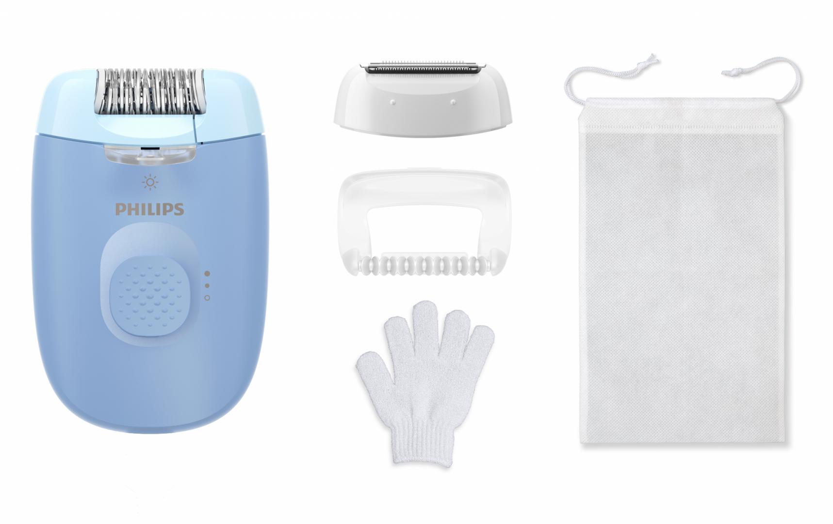 Epilator cu fir PHILIPS Seria 4000 BRE247/00, 2 viteze, 4