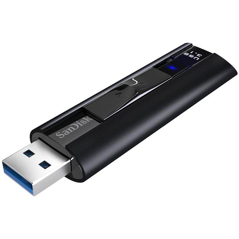 Memorie USB SanDisk Extreme Pro 128 GB, USB 3.1, Negru - imagine 3
