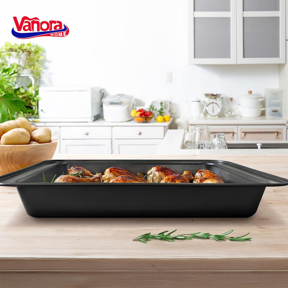 TAVA CUPTOR TEFLON 37X26X5 CM, EASY BAKE, VANORA HOME - imagine 4