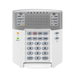 Tastatura Paradox LED K32+ -32 zone, pe fir; compatibilitate: SP,