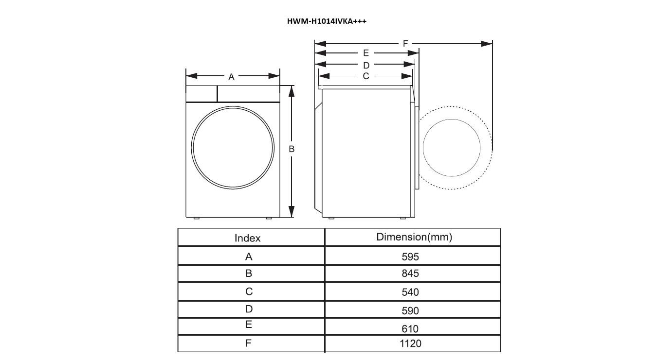 Masina de spalat rufe HEINNER HWM-H1014IVKA+++, 10 Kg, 1400 rpm, - imagine 3