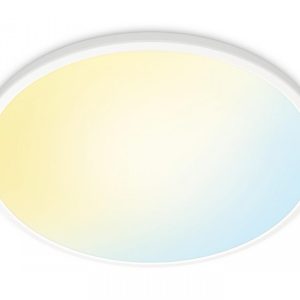 Plafoniera LED WiZ SuperSlim, Wi-Fi, control vocal, 22W, 2450 lm